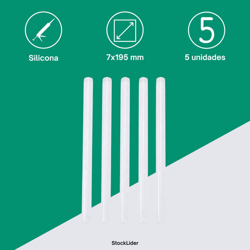 Barras de silicona termofusibles 5 pcs