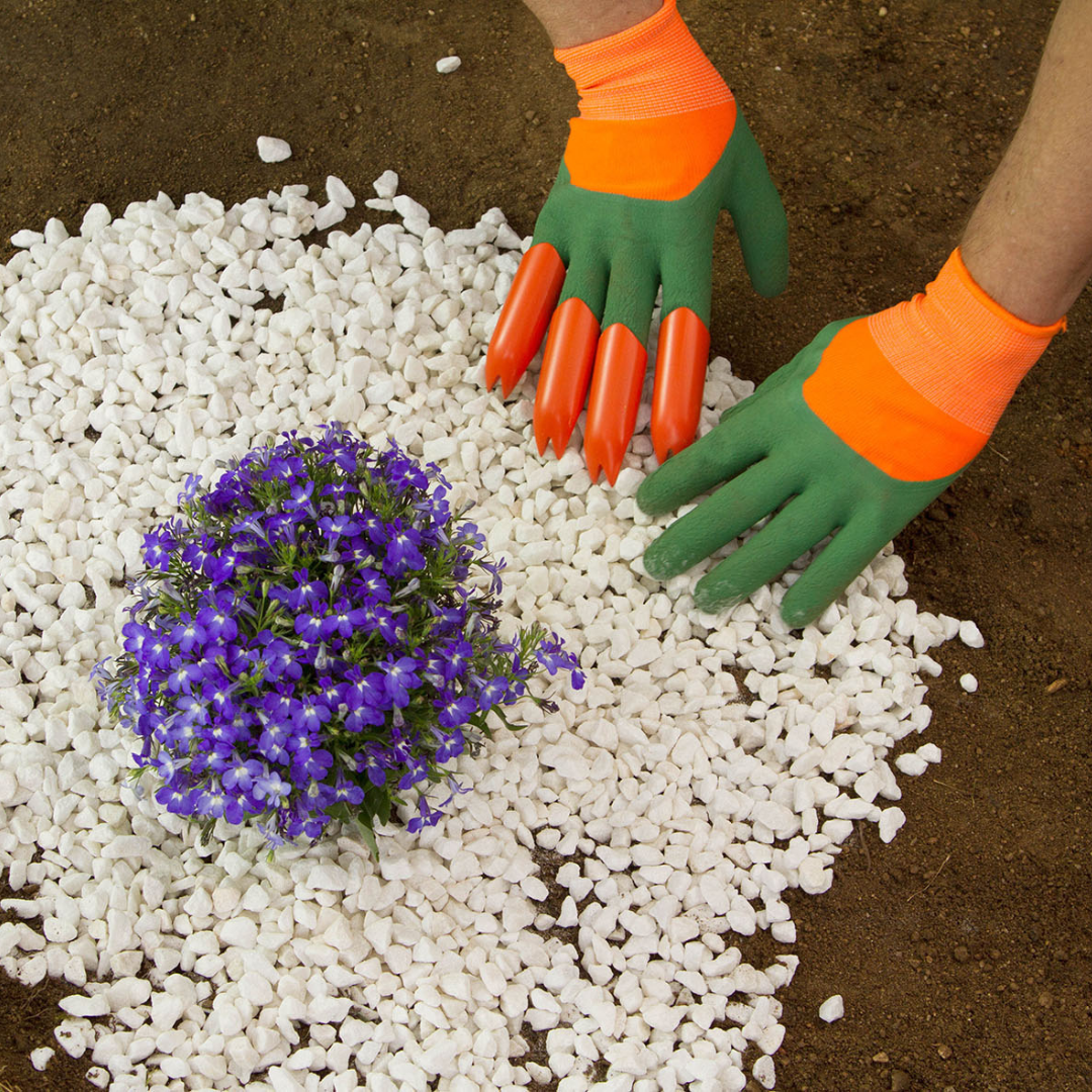 Guantes de jardinería a prueba de agua con garras para cavar, plantar y rastrillar
