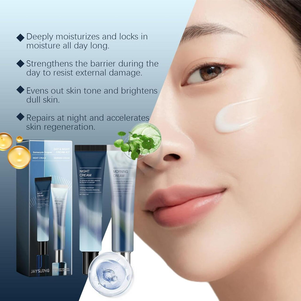 Kit Crema Hidratante de Día y Noche con Extracto de Centella Asiática