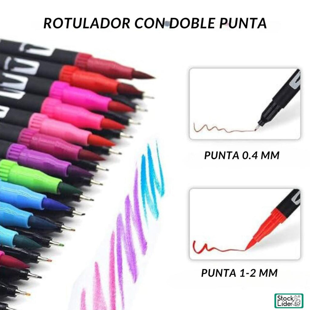 Rotulador doble punta 48pcs