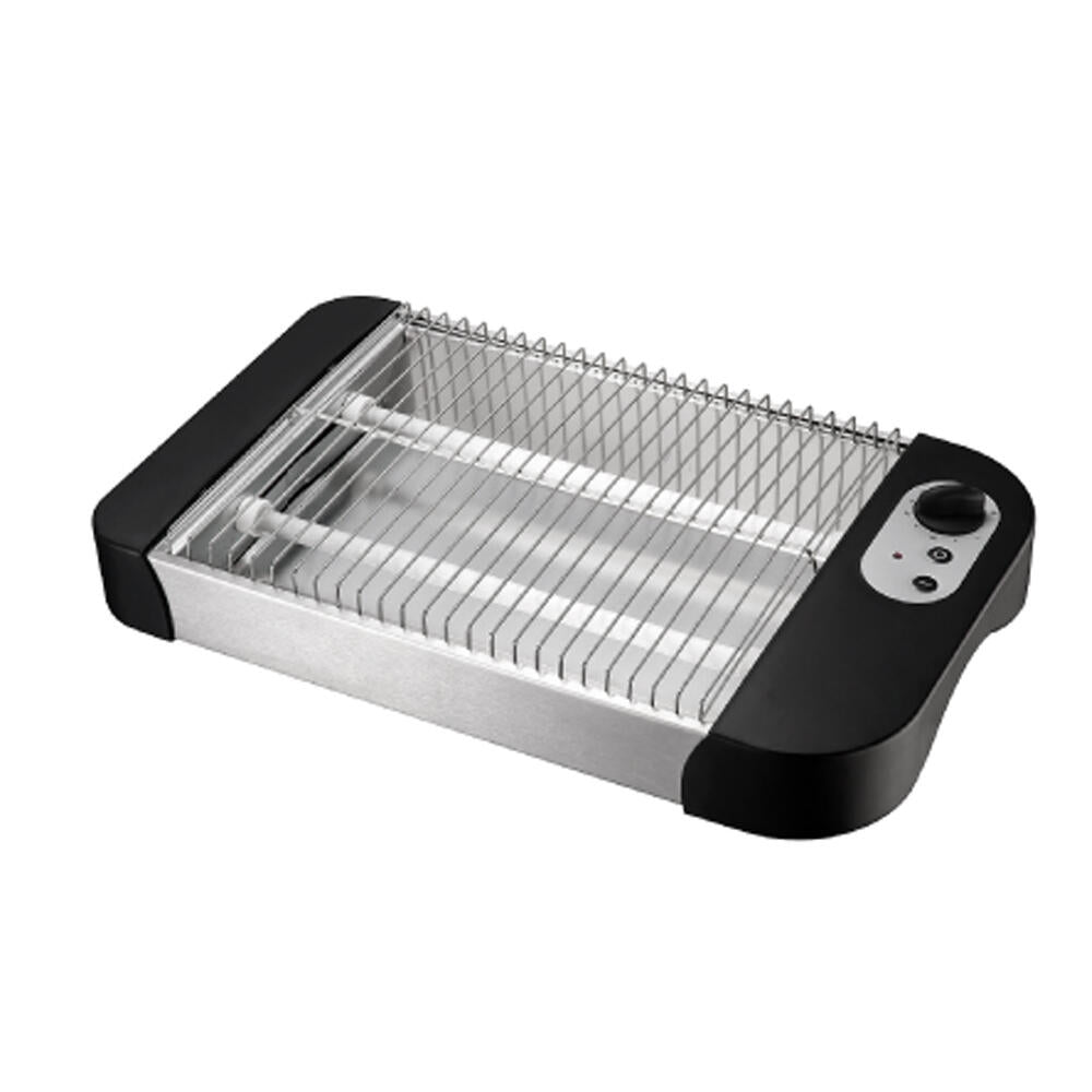 Tostador Plano 600W Con Regulador Negro