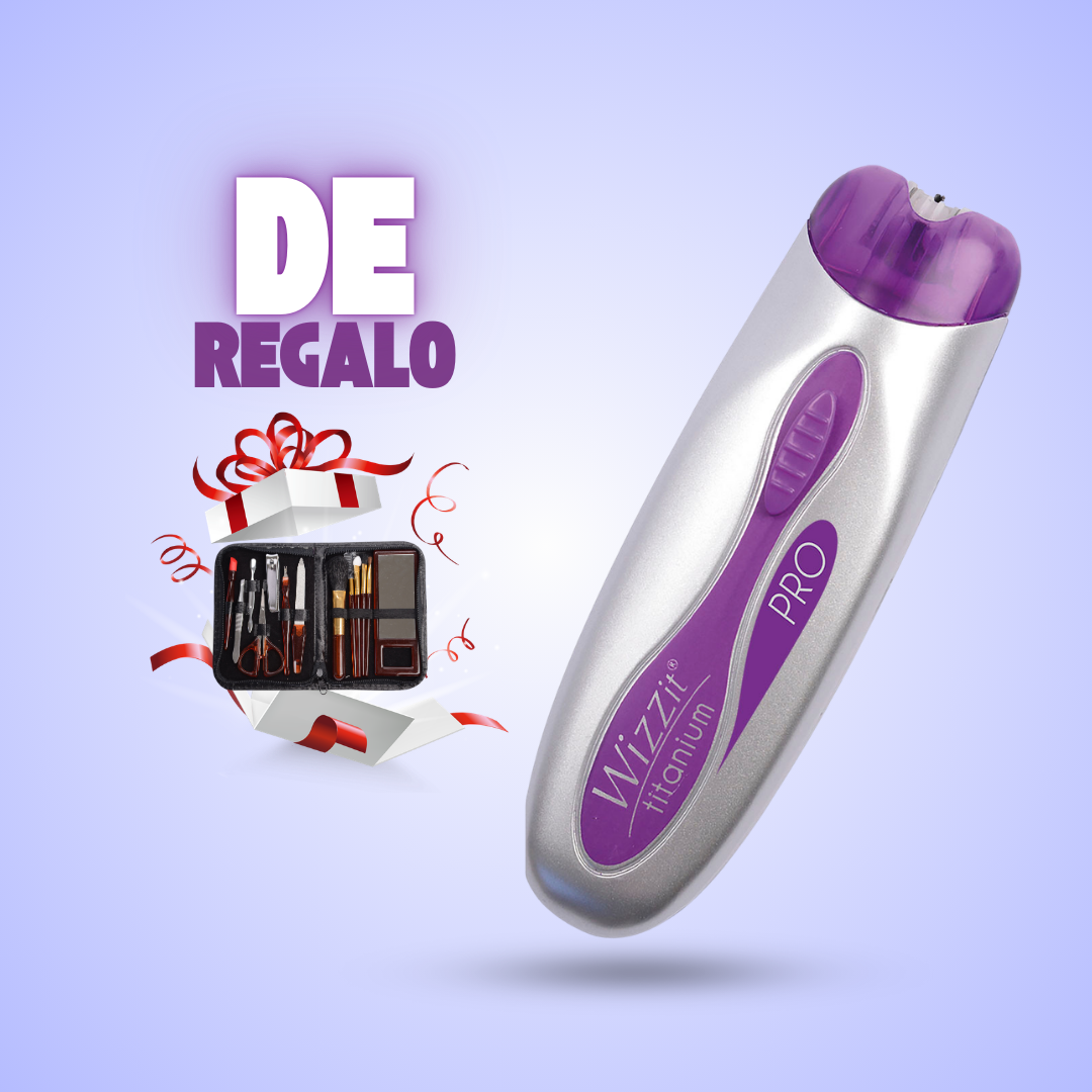 Depiladora con discos de titanio de alta precisión + Set de manicura.