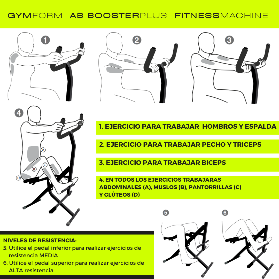 Equipo de Musculación y abdominales - AB Booster Plus