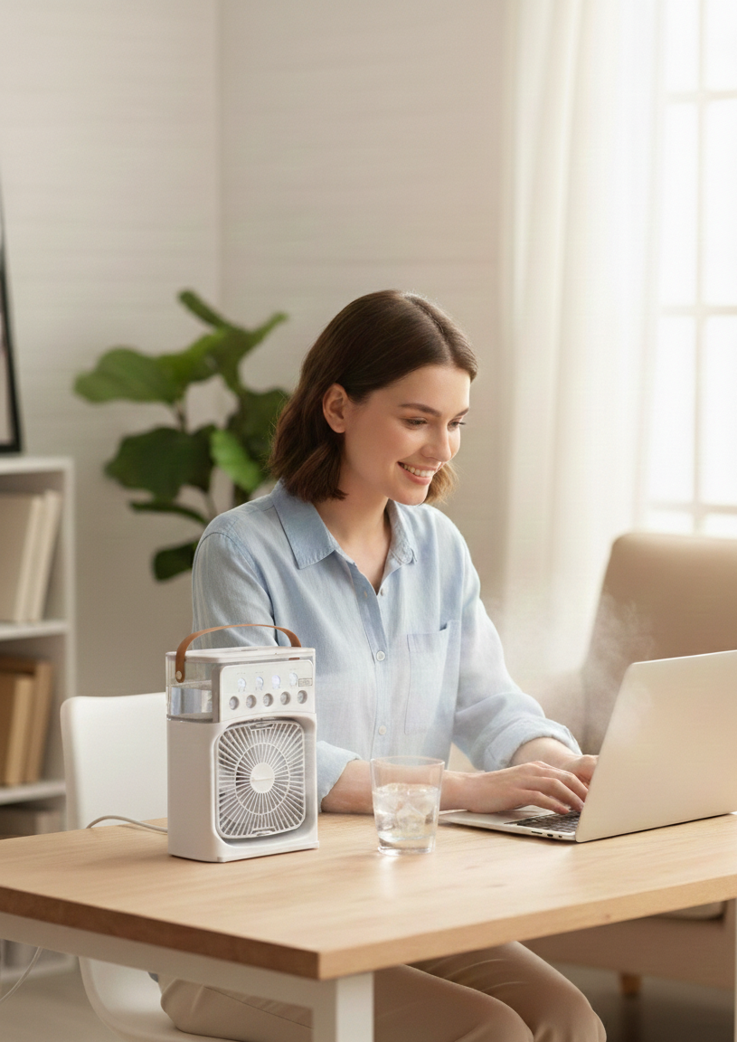 Ventilador con humidificador