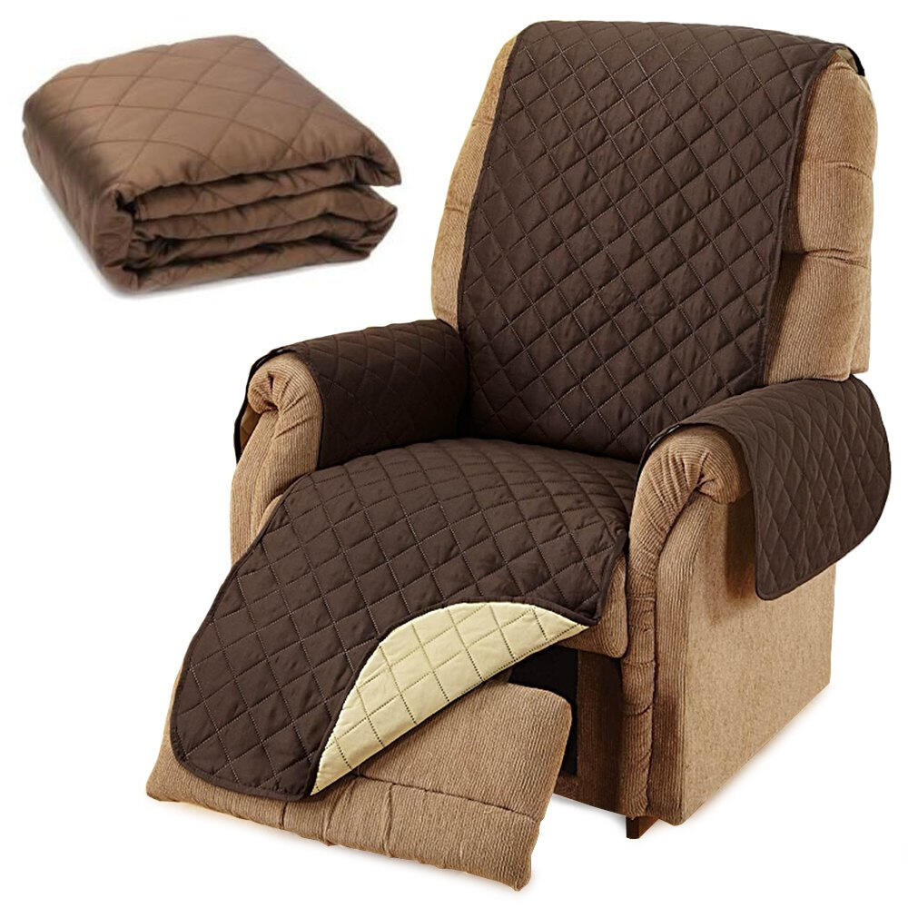 Funda de Sillón Colcha Protector Reversible Blanco & Marrón