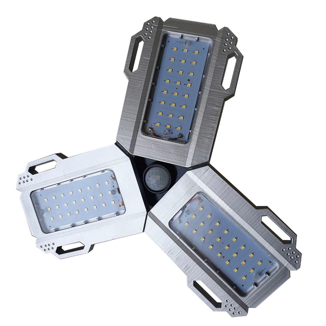 Triple luz LED de alta intensidad y sensor de movimiento