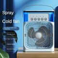 Ventilador de Aire Frío con Pulverizadores de Agua y Luz RGB