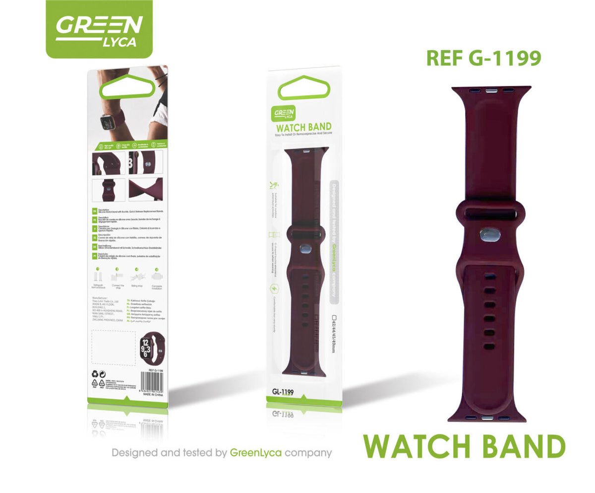 Banda para Smartwatch Color Vino Elegante y Ajustable