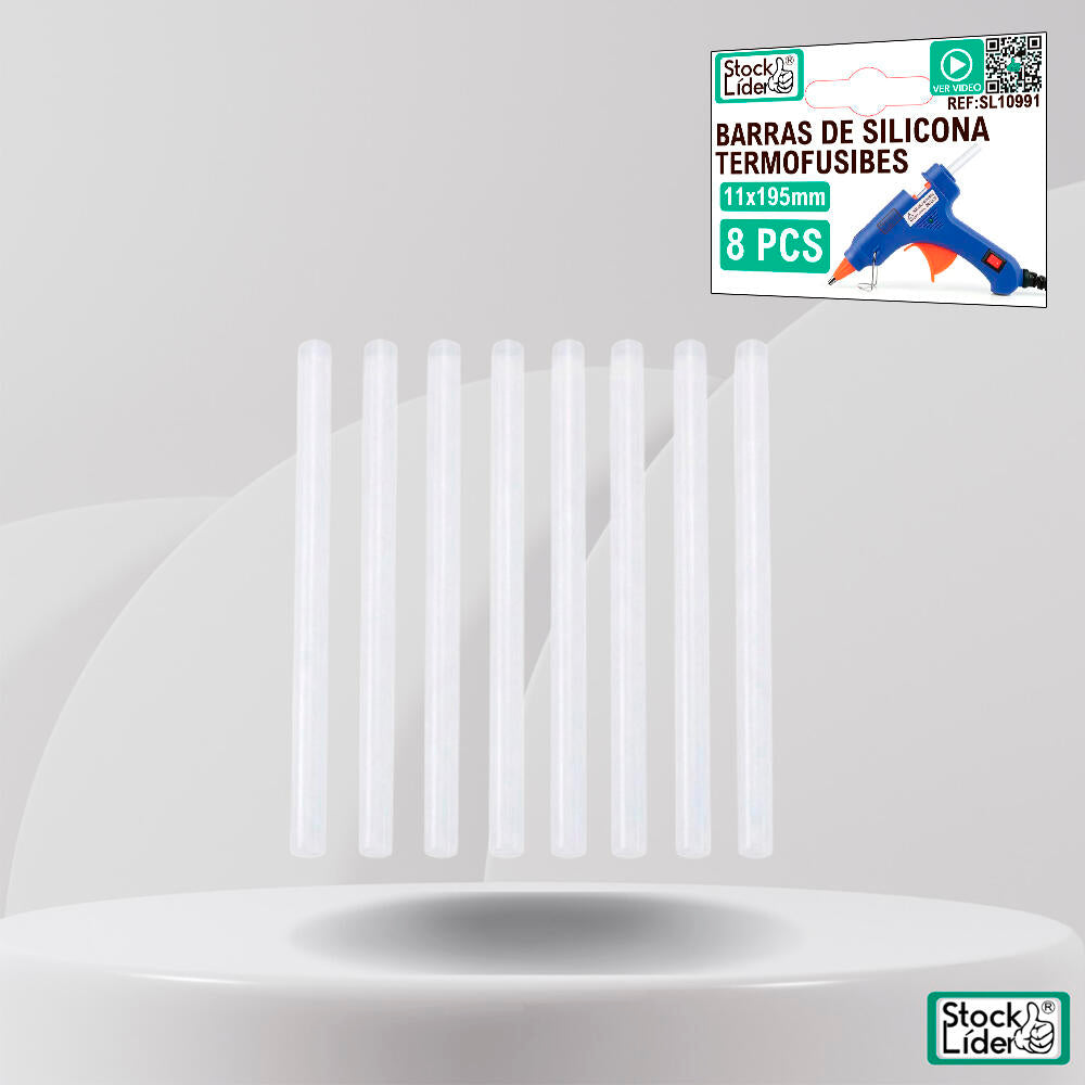 Barras de silicona termofusibles 8 pcs