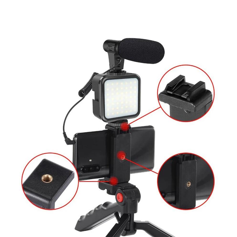 Micrófono con Led y Soporte