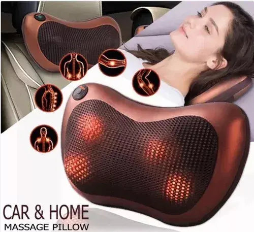 Almohada Masajeadora Eléctrica – Alivio Instantáneo en Cuello, Espalda y Hombros