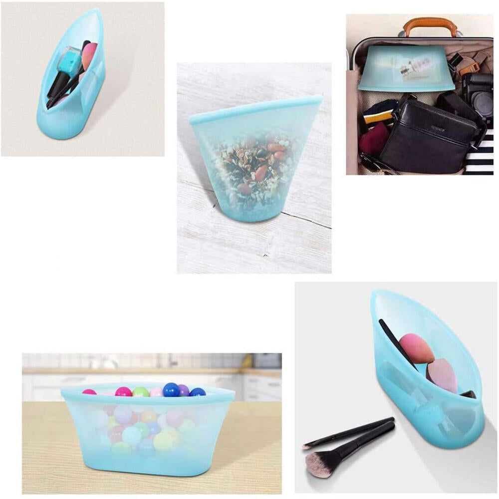 Set 8 Bolsas de Silicona para Conservar Alimentos Reutilizables