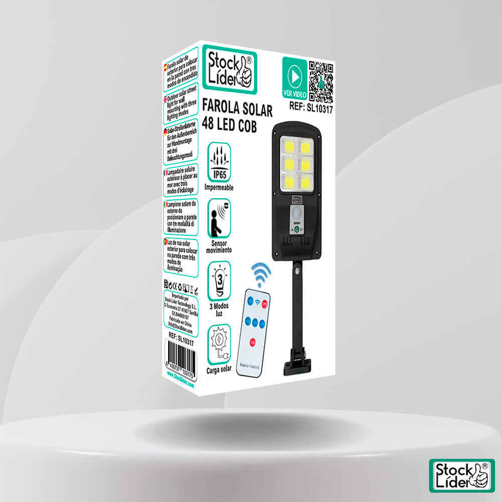 Farola solar 48 LED COB