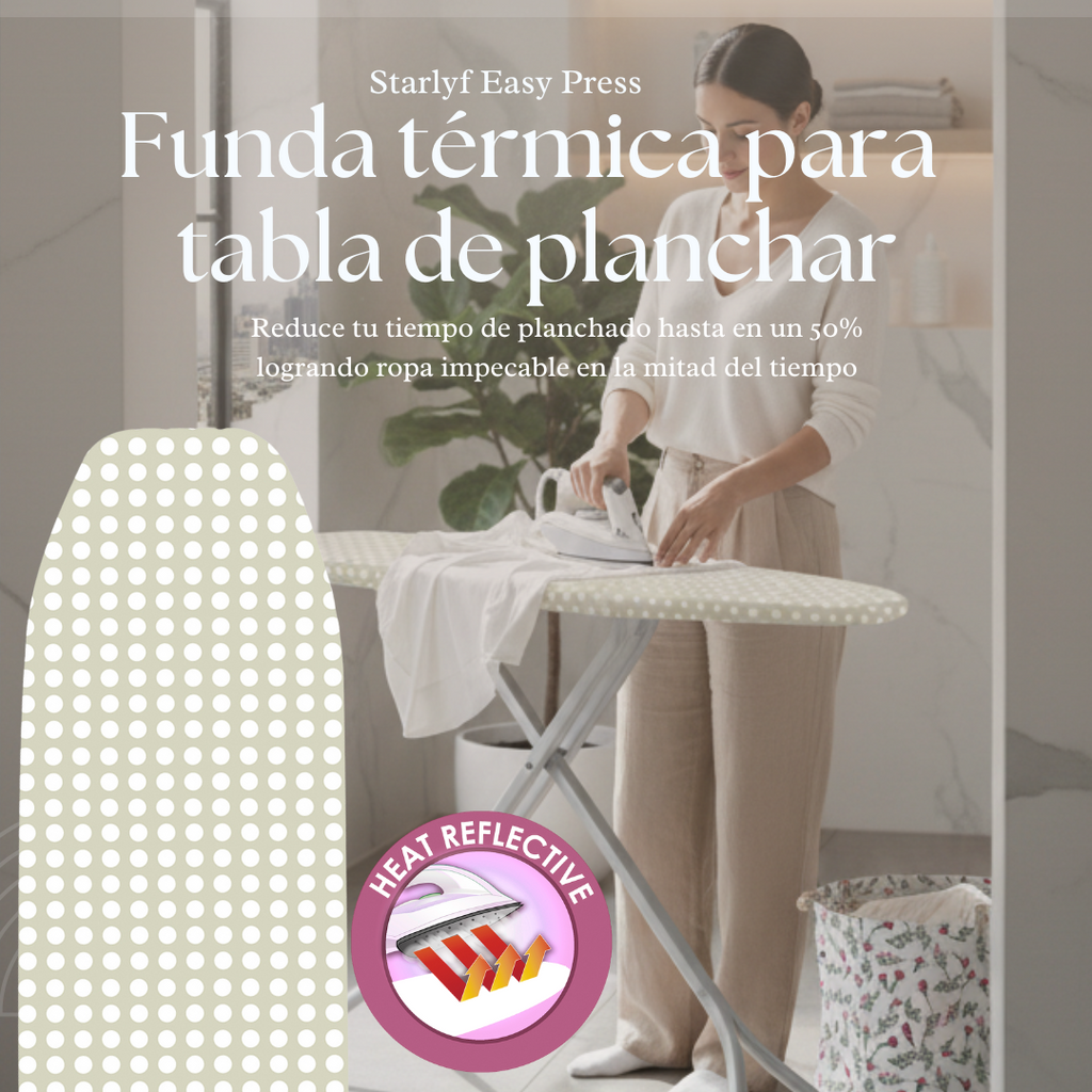 Funda termo-reflectante que plancha ambos lados de la prenda a la vez
