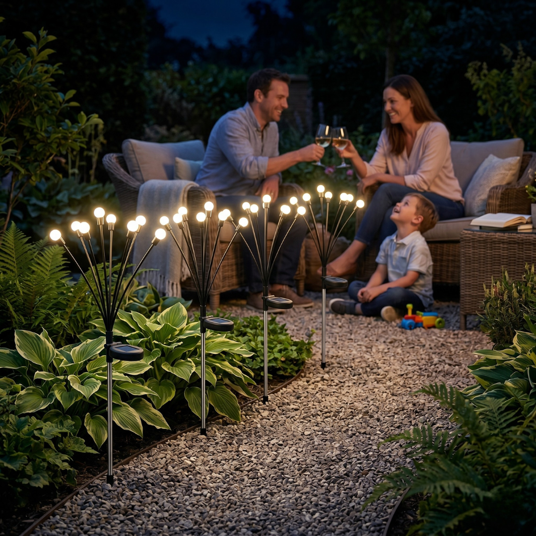 Luces Solares con Efecto Luciérnaga, Movimiento Orgánico y Resistencia IPX4 para tu Hogar.