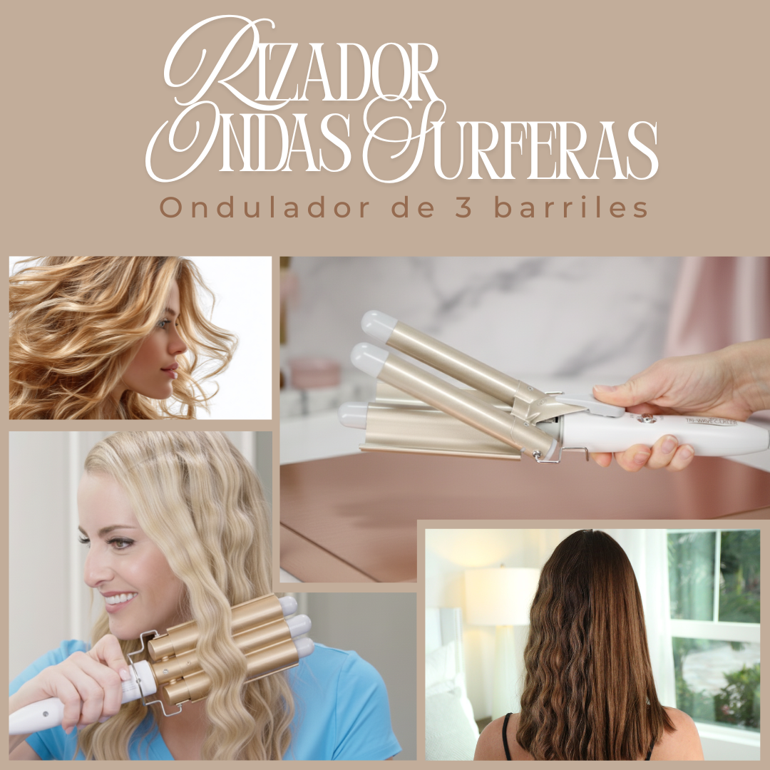 Rizador triple de ondas surferas