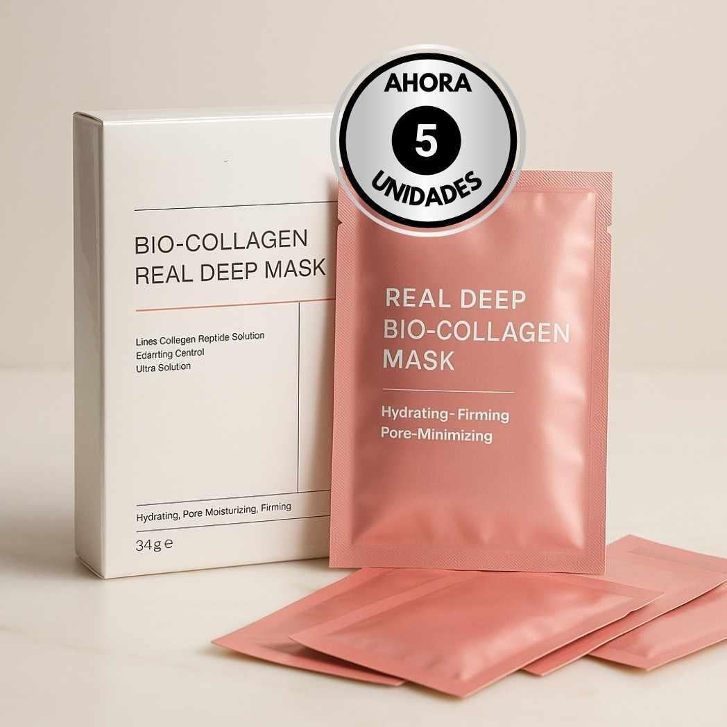 Mascarillas Biocolágeno - INCLUYE 5 Mascarillas