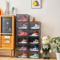 Cajas para sneakers 4 unidades, plegable, para tallas de hasta 46 MAGNÉTICO TRASLUCIDO