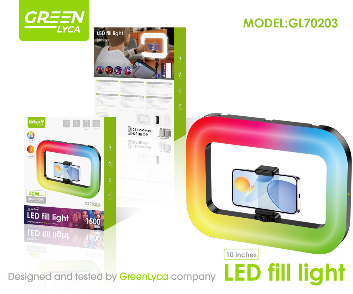 Anillo de Luz RGB de 10 Pulgadas con 45 Modos RGB