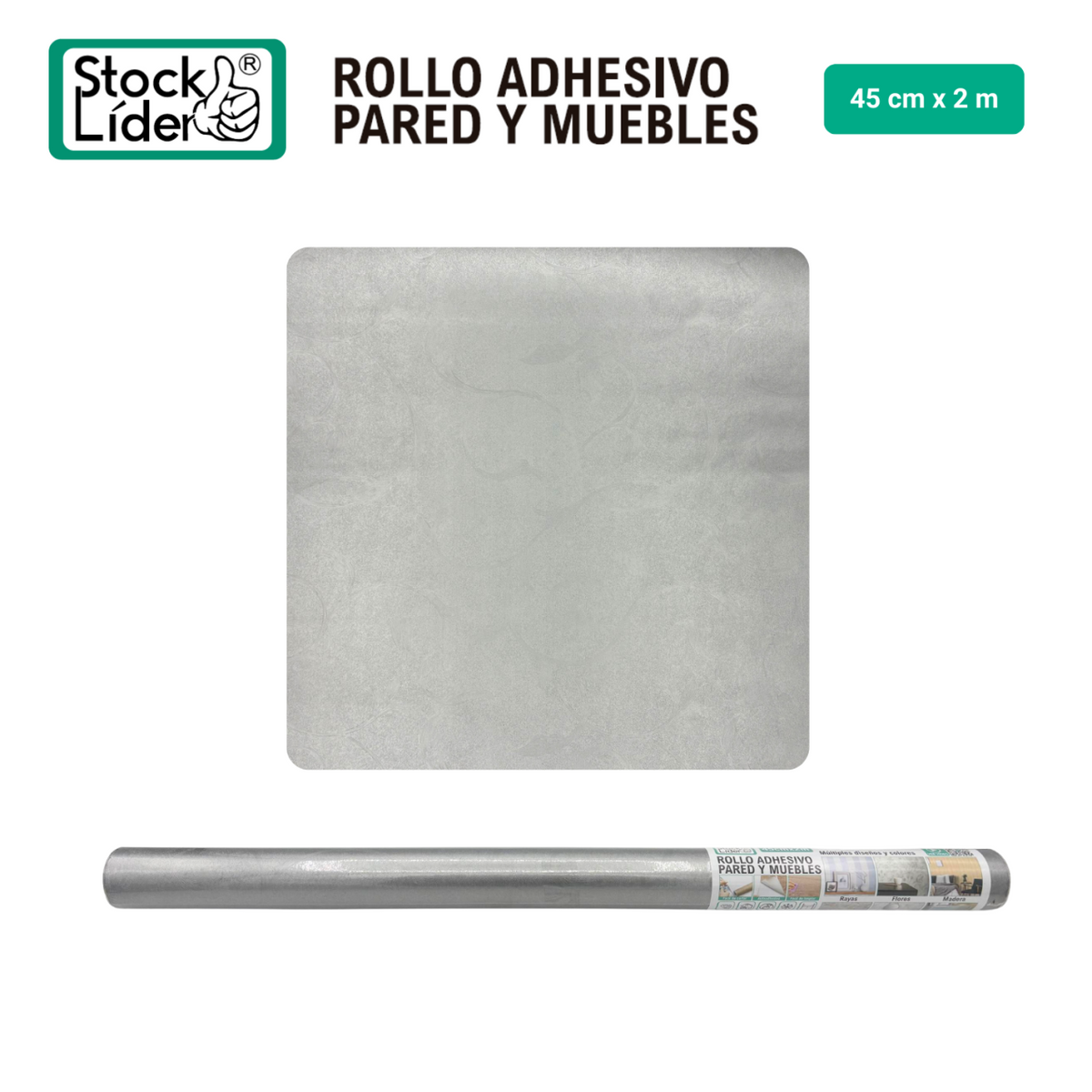 Rollo adhesivo pared y muebles 45cm x 2m