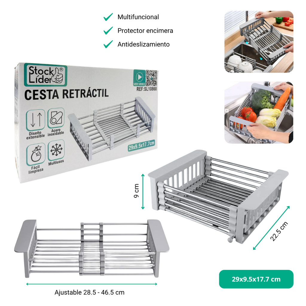 Cesta retráctil