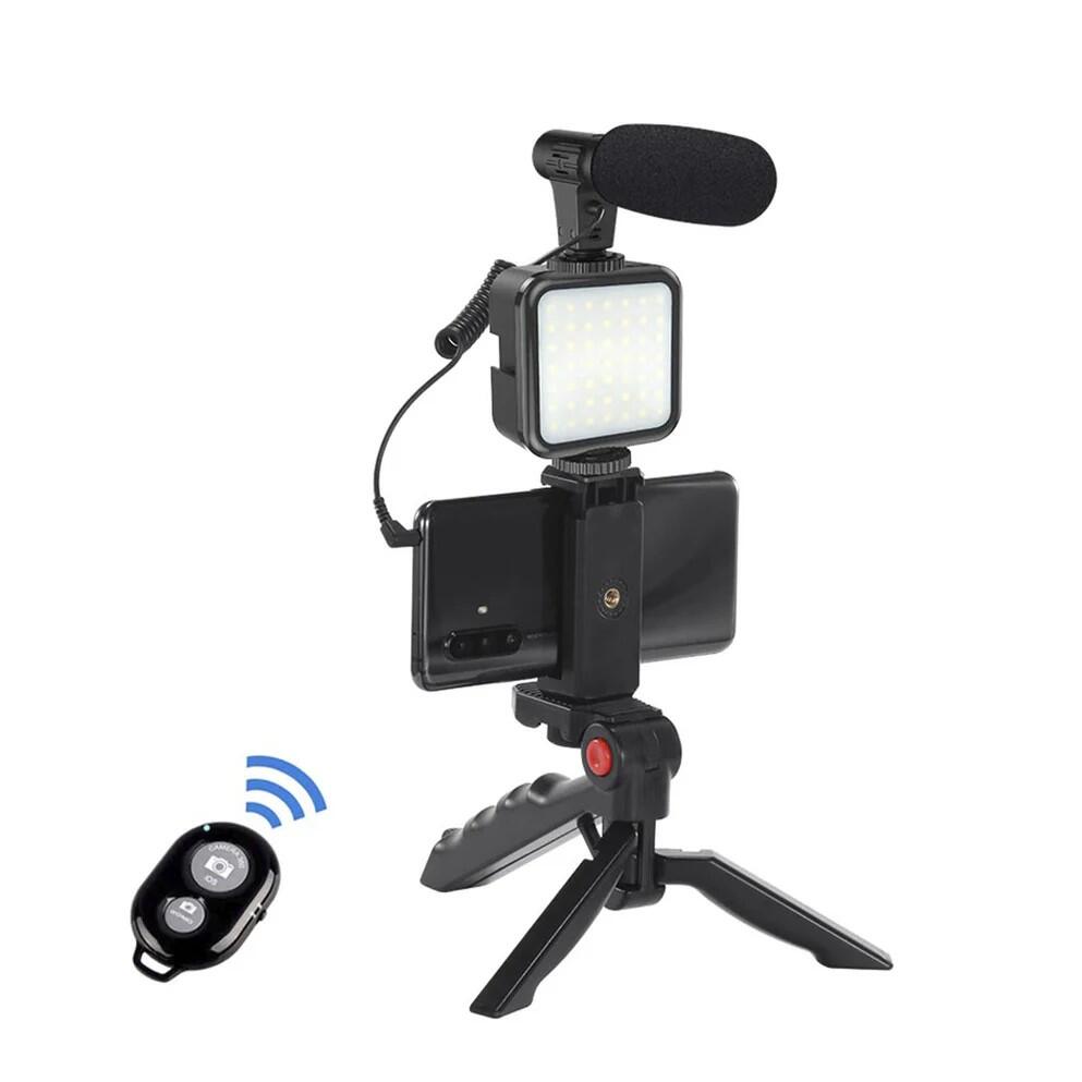 Micrófono con Led y Soporte