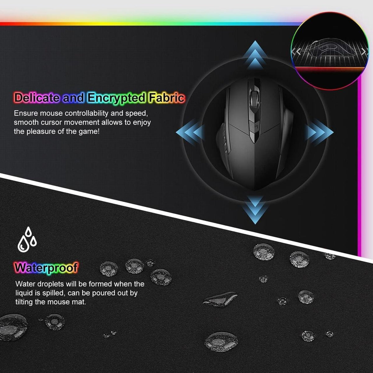 Alfombrilla Gaming Rgb 80x30x0.4