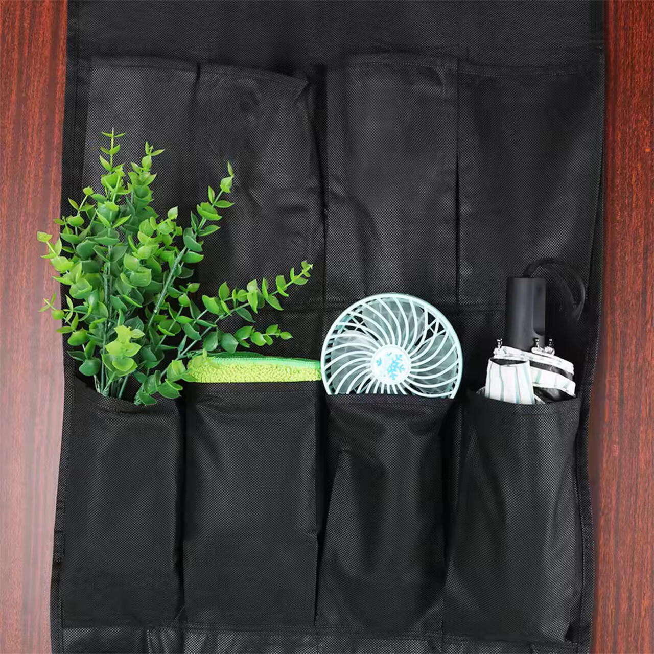 Organizador De Zapatos Y Otras Complementos, Colgante Sobre La Puerta 20 Bolsillos Color Negro