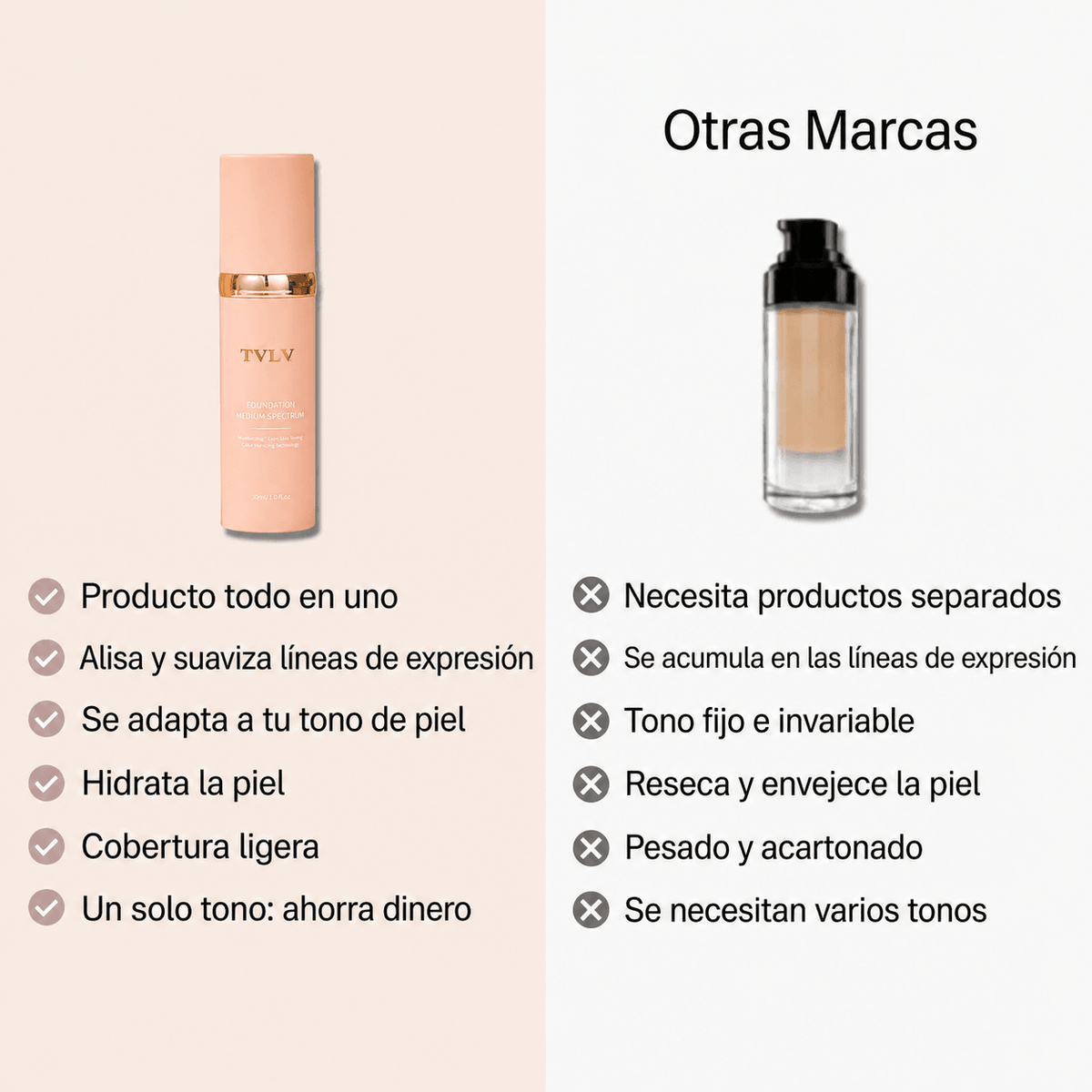 BASE DE MAQUILLAJE 5 EN 1 Tecnología Mimética de Color