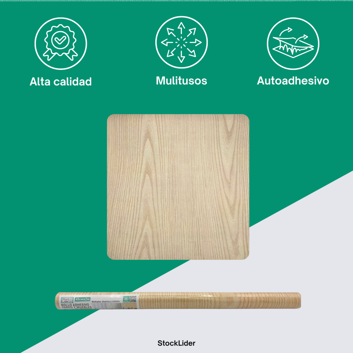 Rollo adhesivo pared y muebles 45cm x 2m