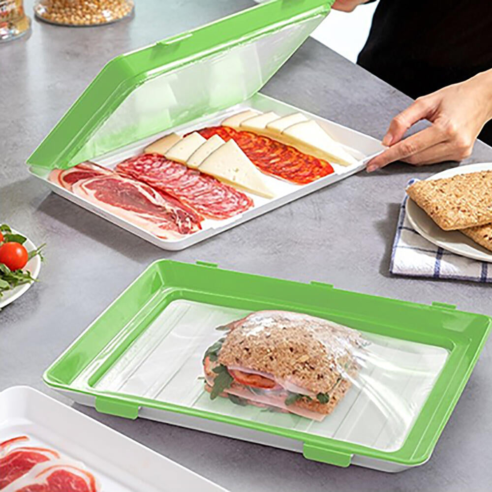 Pack x 3 Bandejas Apilables para Conservación de Alimentos con Sistema Semi Vacío Hermético