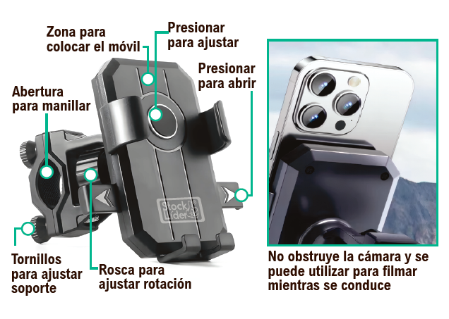 Soporte de móvil para bicicleta