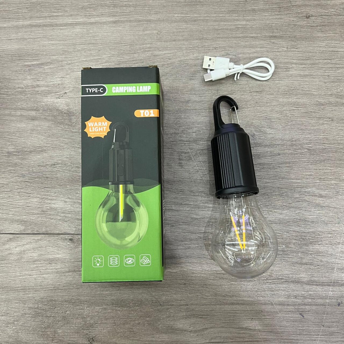 Bombilla Tipo C ideal para camping - Foco Resistente al Agua IPX4, Ideal para Camping y Decoración