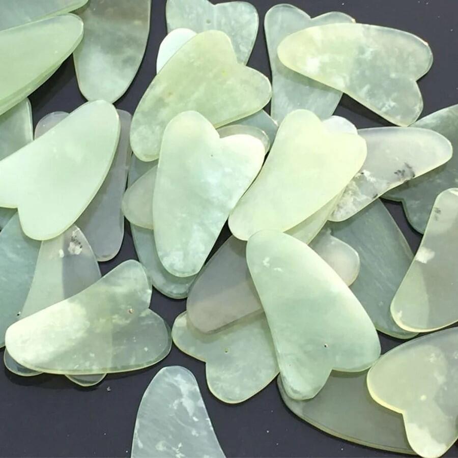 Masajeador Facial. Rodillo de Jade y Piedra Gua Sha