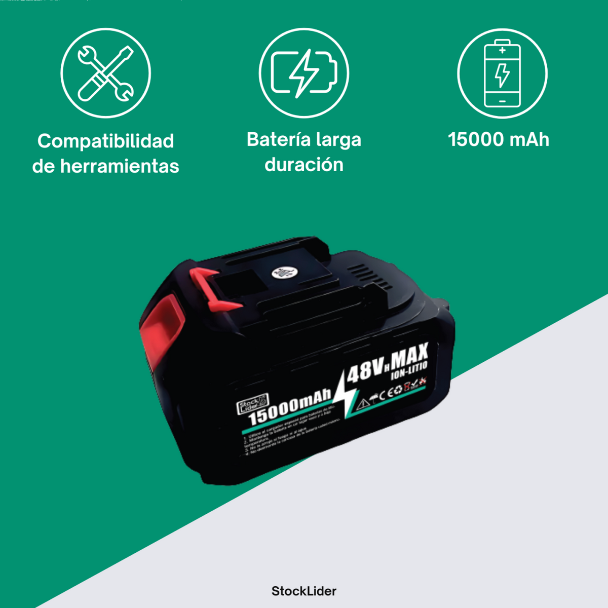 Batería recargable 48v