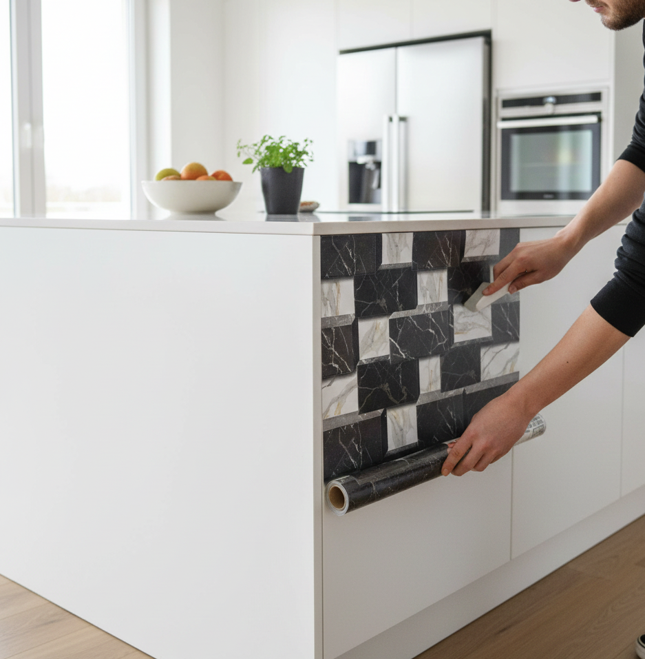 Rollo adhesivo pared y muebles 45cm x 2m