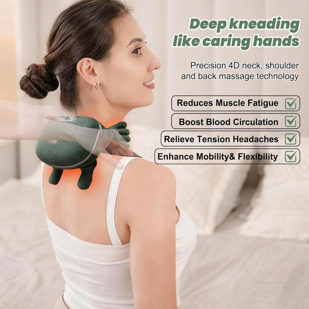 BN4295 Masajeador Cervical y Espalda 4D Mano Biónica con Calor