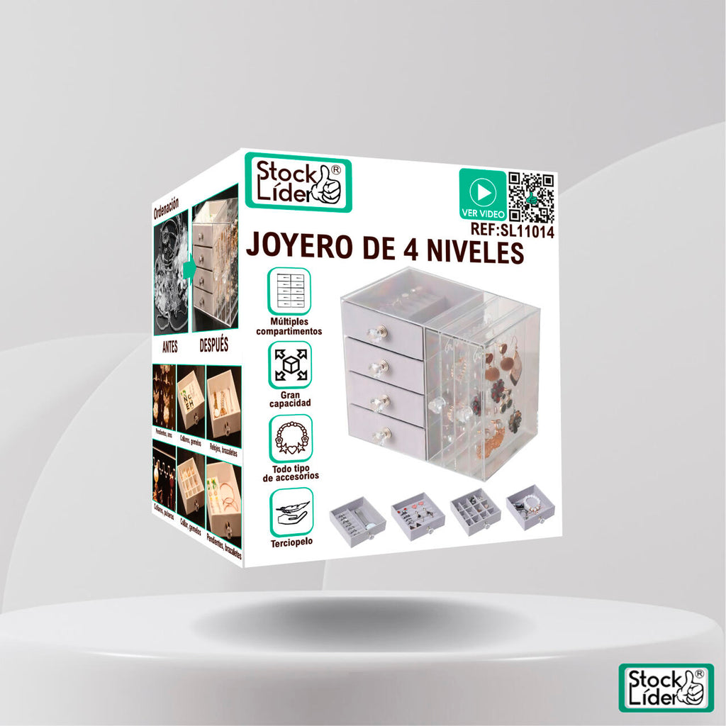 Joyero de 4 niveles