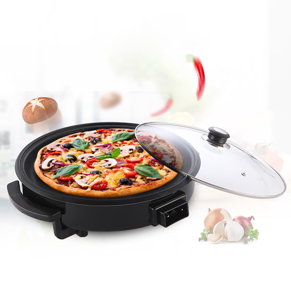 Paellera Sartén Eléctrica 42 cm X 7 cm 1500W Antiadherente | Tapa Cristal | Termostato Regulable