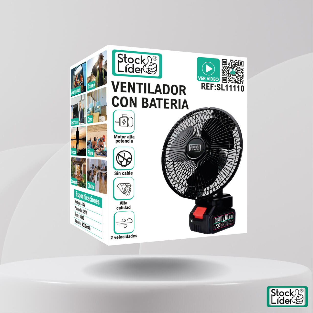 Ventilador con batería