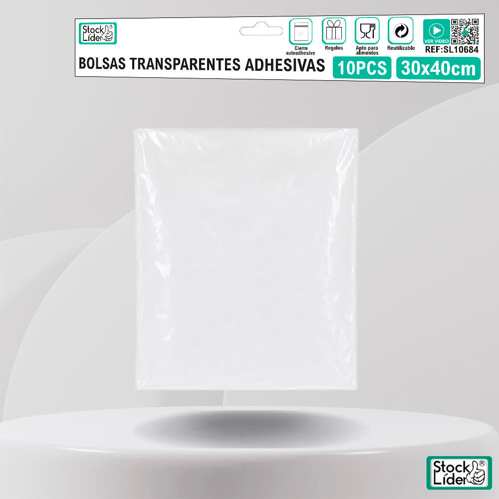 Bolsas transparentes adhesivas