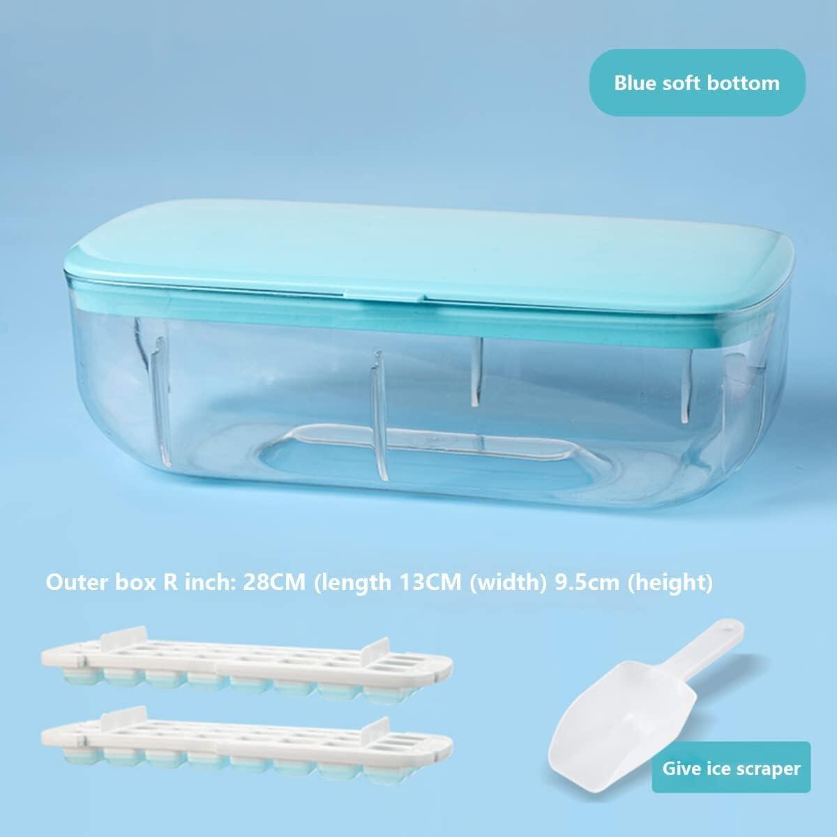 Máquina para hacer cubitos de hielo 2 en 1 con bandeja y tapa