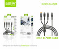 Cable de Carga Rápida 3 en 1 USB-C (60W, 1.25m)