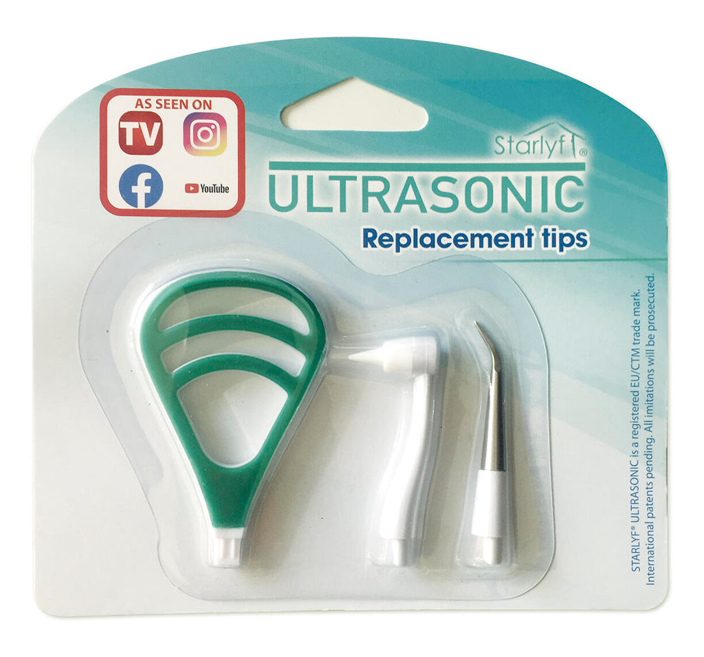Cabezal metálico, cabezal de goma y limpiador de lengua para Starlyf Ultrasonic