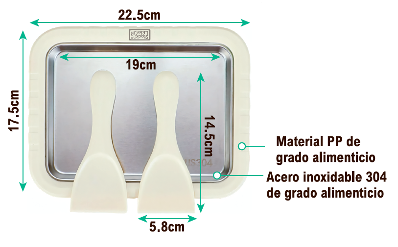 Plancha para helados