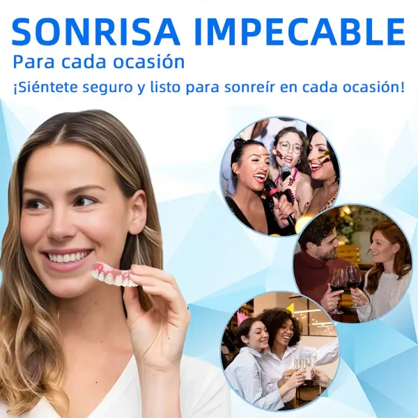 Prótesis Dental de Silicona - Sonrisa Instantánea y Cómoda