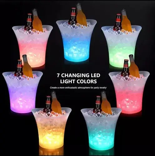 Cubetera Grande con Hielo + Altavoz y Luces LED (5L )