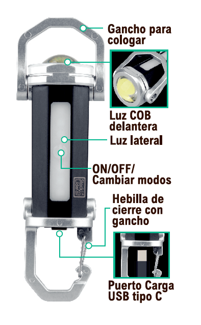 Linterna llavero multifunción