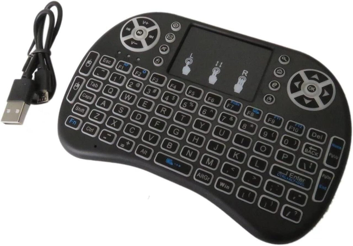 Teclado Inalámbrico con Panel Táctil Retroiluminado. Android/tv/pc