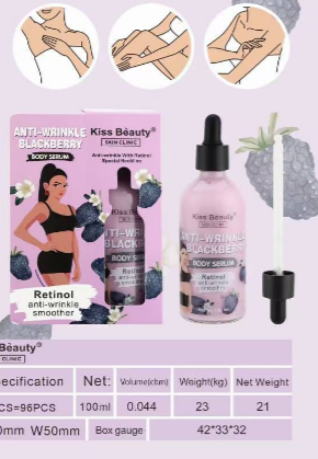 Serum Corporal Anti‑Arrugas Retinol y Moras Kiss Beauty 100 ml – Firmeza y Renovación con Antioxidantes